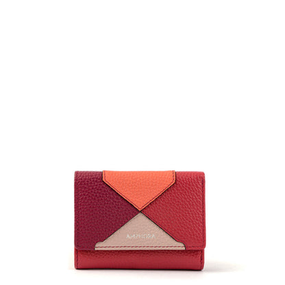 Small fuchsia citron wallet with exterior closure