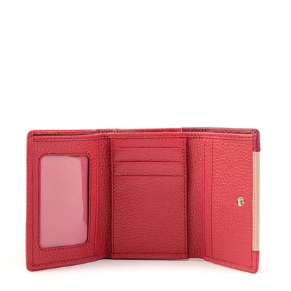 Small fuchsia citron wallet with exterior closure