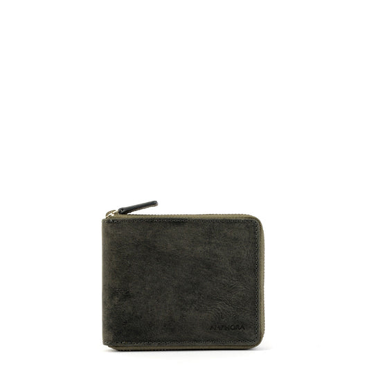 Dark gray alfonso medium zipper wallet