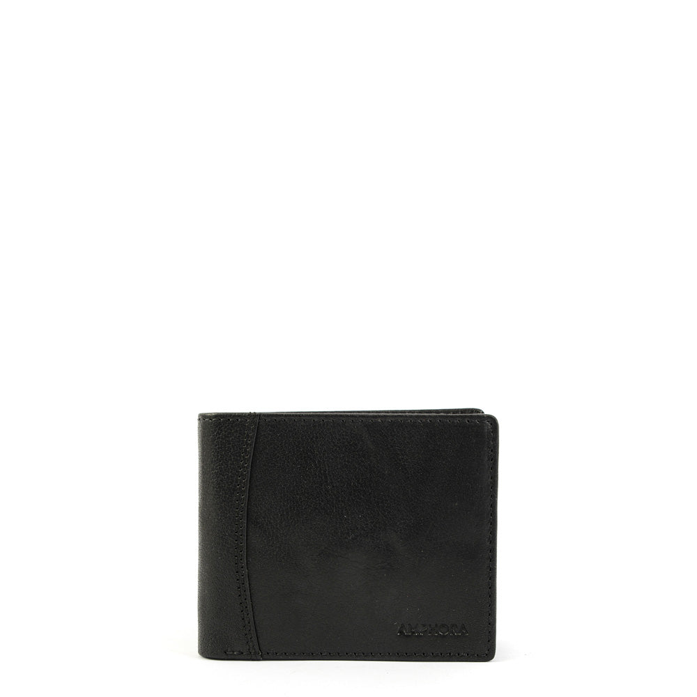 Black Omar Medium Flap Wallet