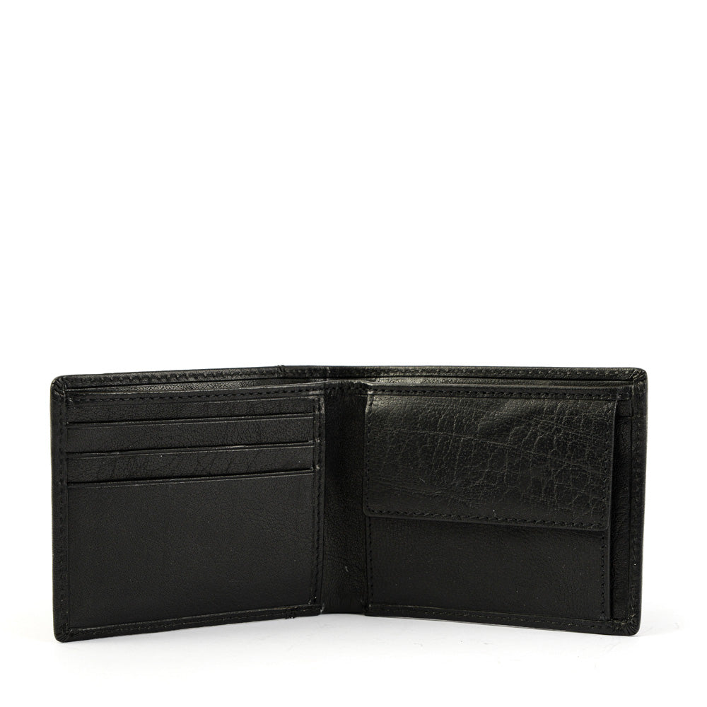 Black Omar Medium Flap Wallet