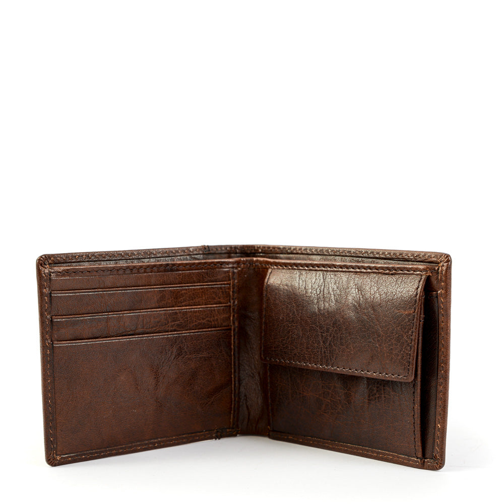 Brown Omar Medium Flap Wallet