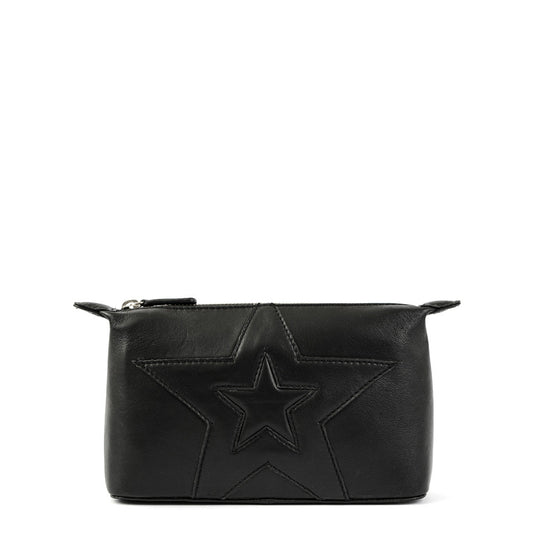 Black étoiles oval cosmetic bag