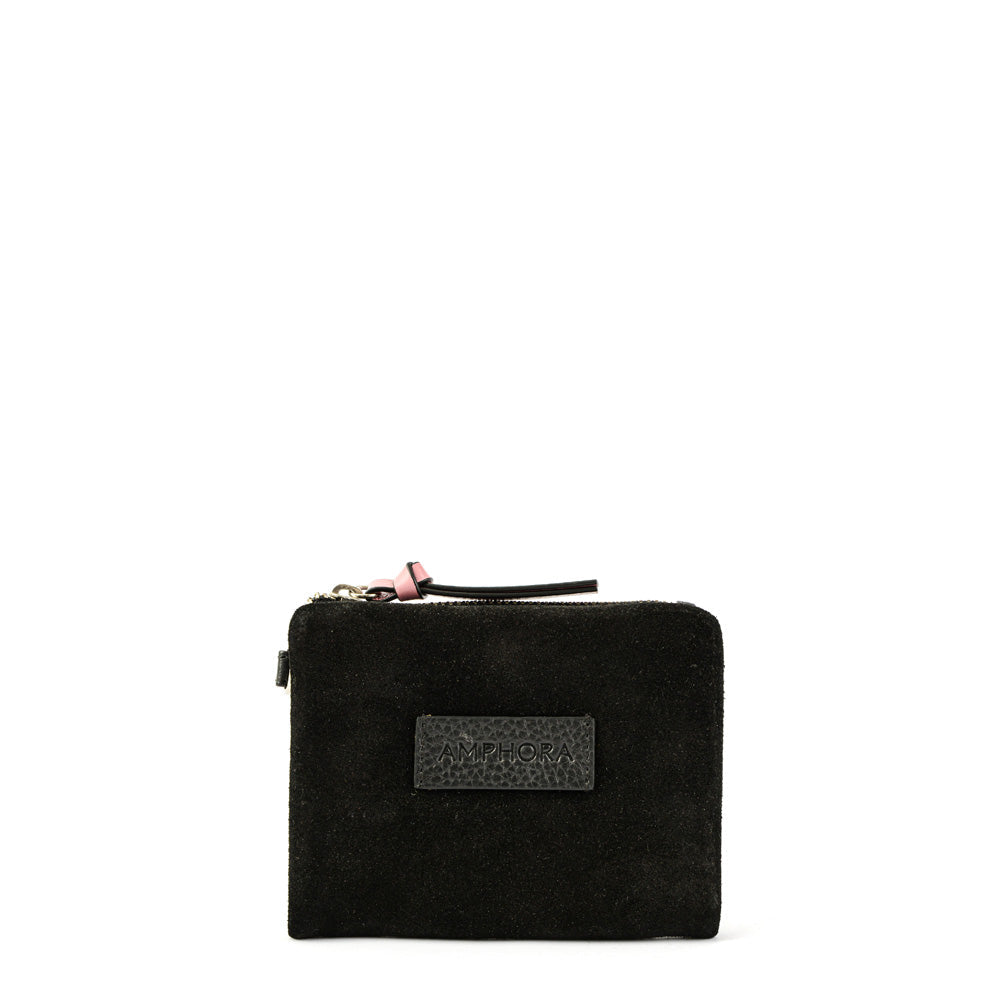 Nile Small Black Exterior Closure Wallet