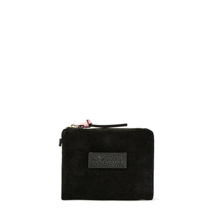 Nile Small Black Exterior Closure Wallet