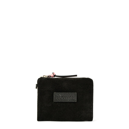 Nile Small Black Exterior Closure Wallet