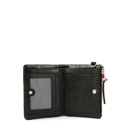 Nile Small Black Exterior Closure Wallet