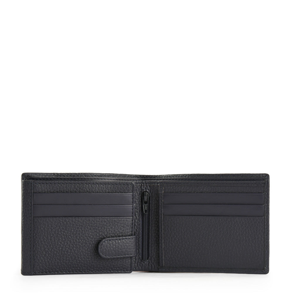 Dark Blue Bautista Medium Wallet With Interior Pocket