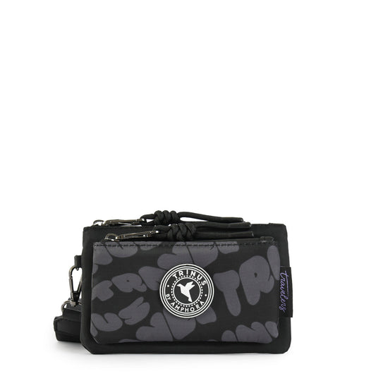 Medium black parl case wallet