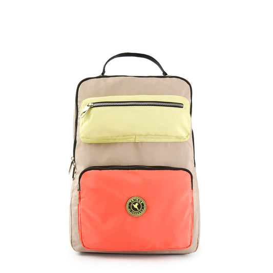 Silvie Taupe Large Notebook Backpack