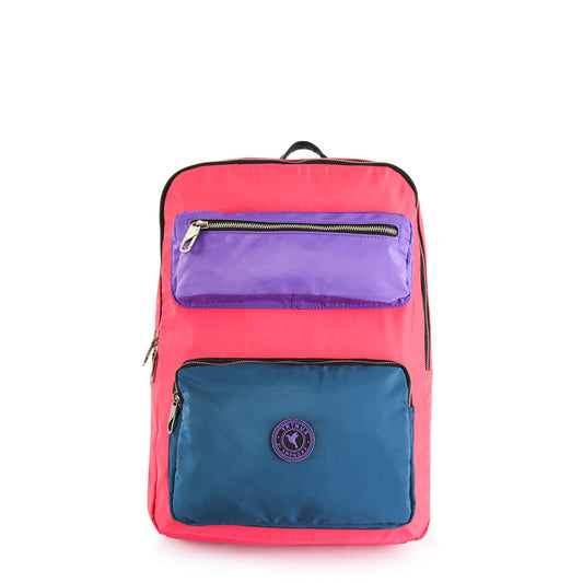 Silvie backpack with large fuchsia notebook
