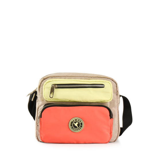 Silvie taupe medium crossbody bag