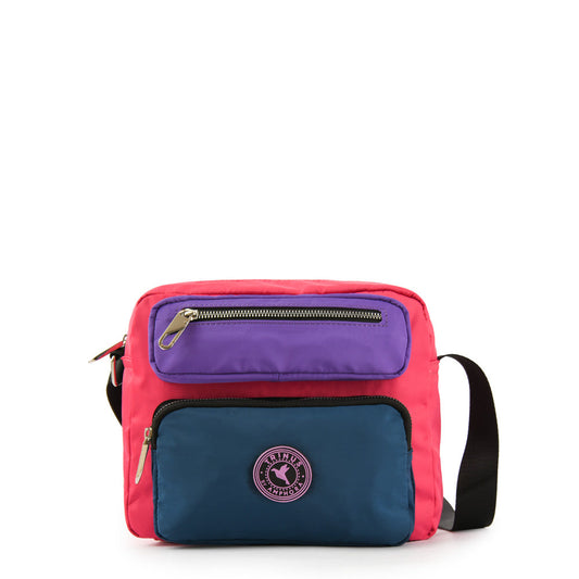 Medium fuchsia silvie crossbody bag