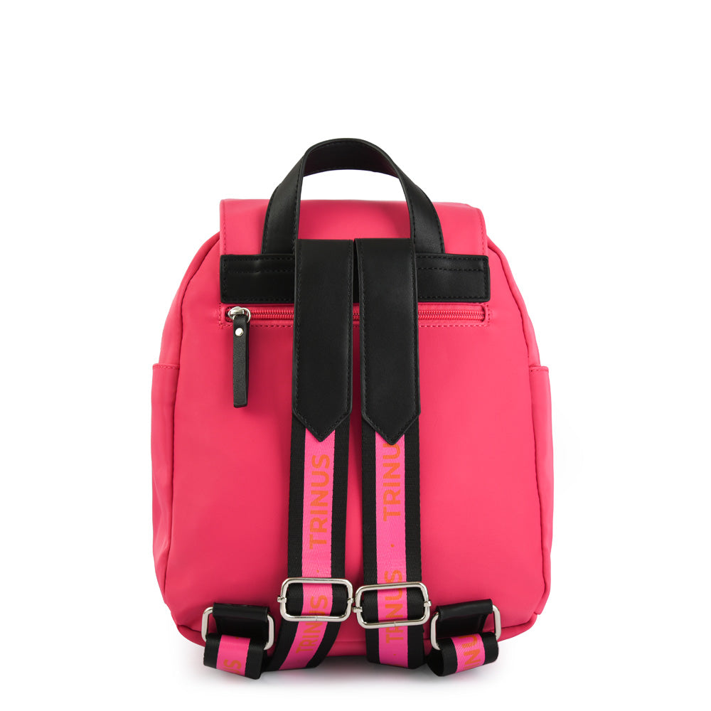 amphora darby mochila con tapa grande fucsia