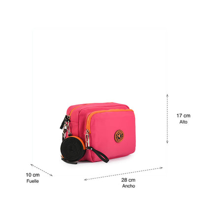 Darby fuchsia medium crossbody wallet