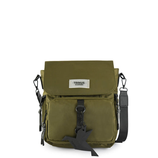 Large olive green surrey crossbody bag