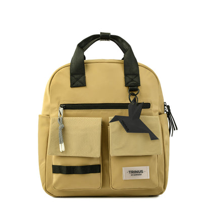 Large Auroria Beige Backpack