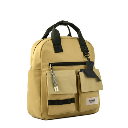 Large Auroria Beige Backpack