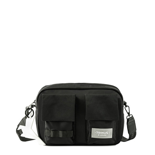 Small black auroria crossbody wallet