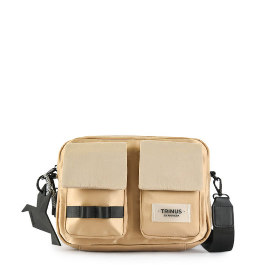 Small beige auroria crossbody wallet