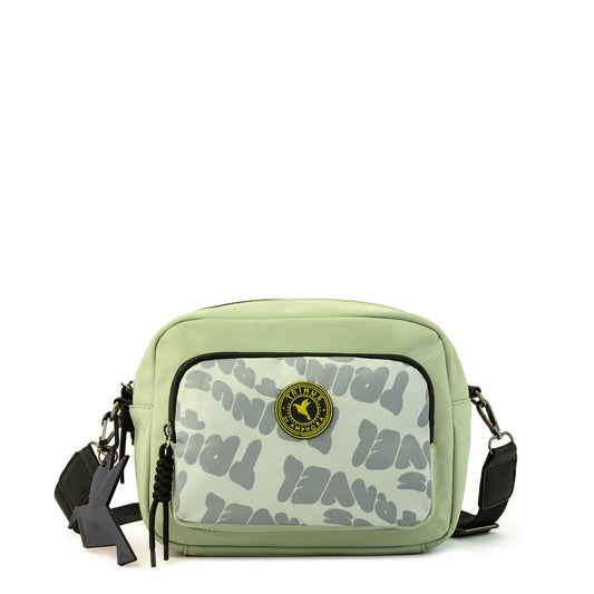 Medium gray parl crossbody wallet