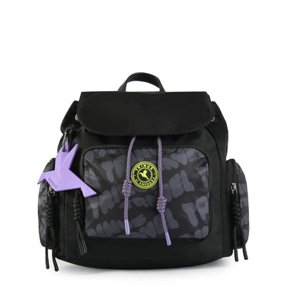 Backpack With Large Cover Parl Black