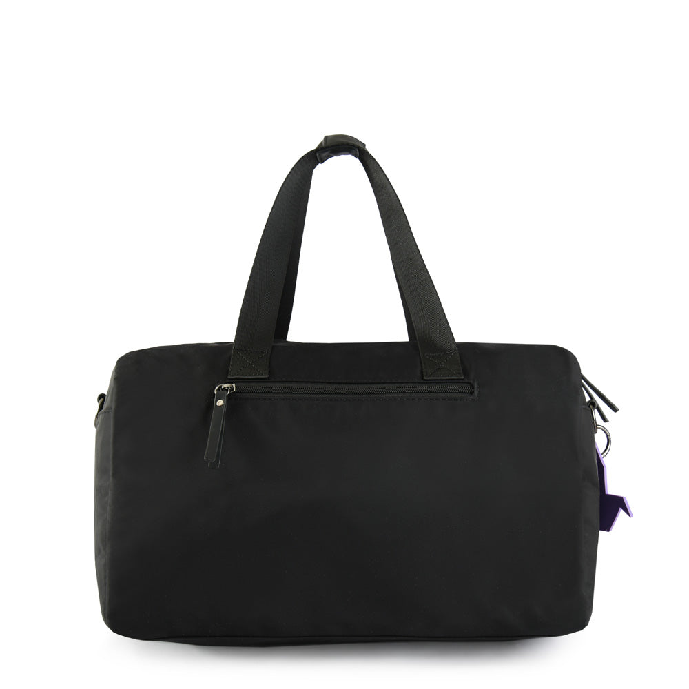 Large black two-handle purse