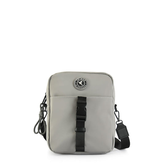 Small light gray agadir crossbody bag