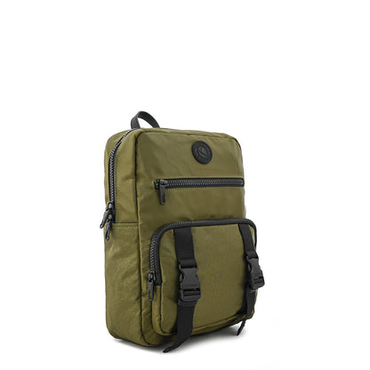 Amaya large olive green notebook backpack