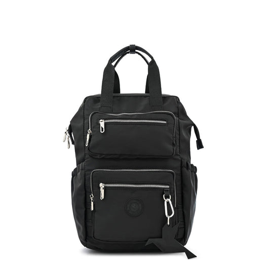 Alma black large notebook backpack