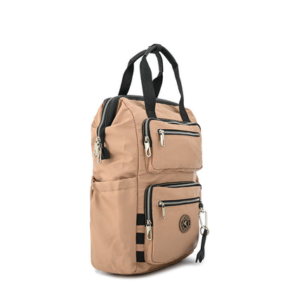 Alma beige large notebook backpack