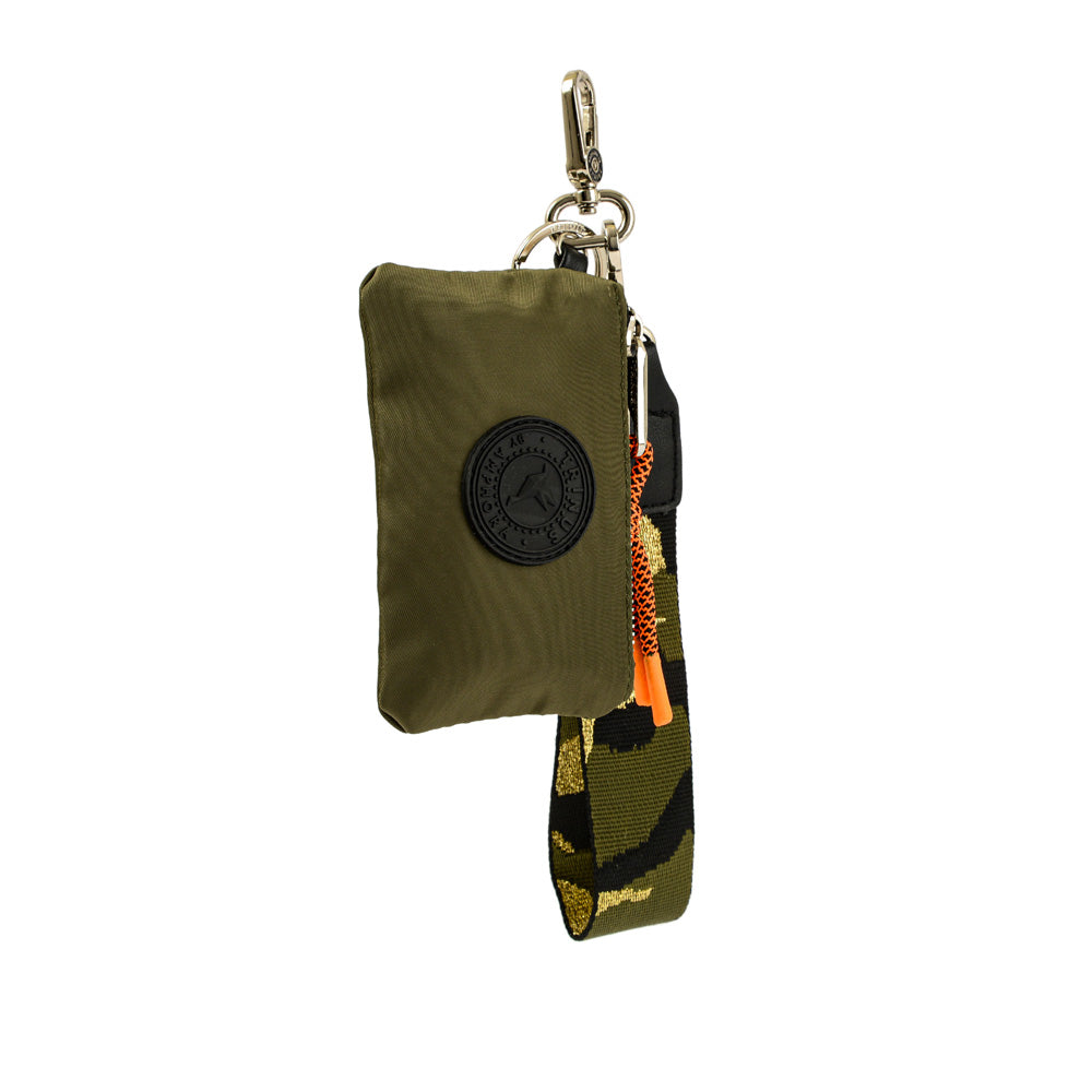 Hanging olive green yali purse