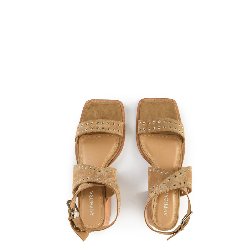 Dark beige camila sandal