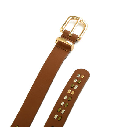 Brown lezard belt