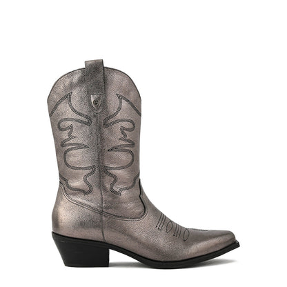 Dark silver marcella heel boot