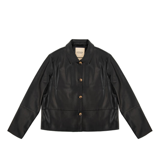 Marlina Black Shirt Jacket