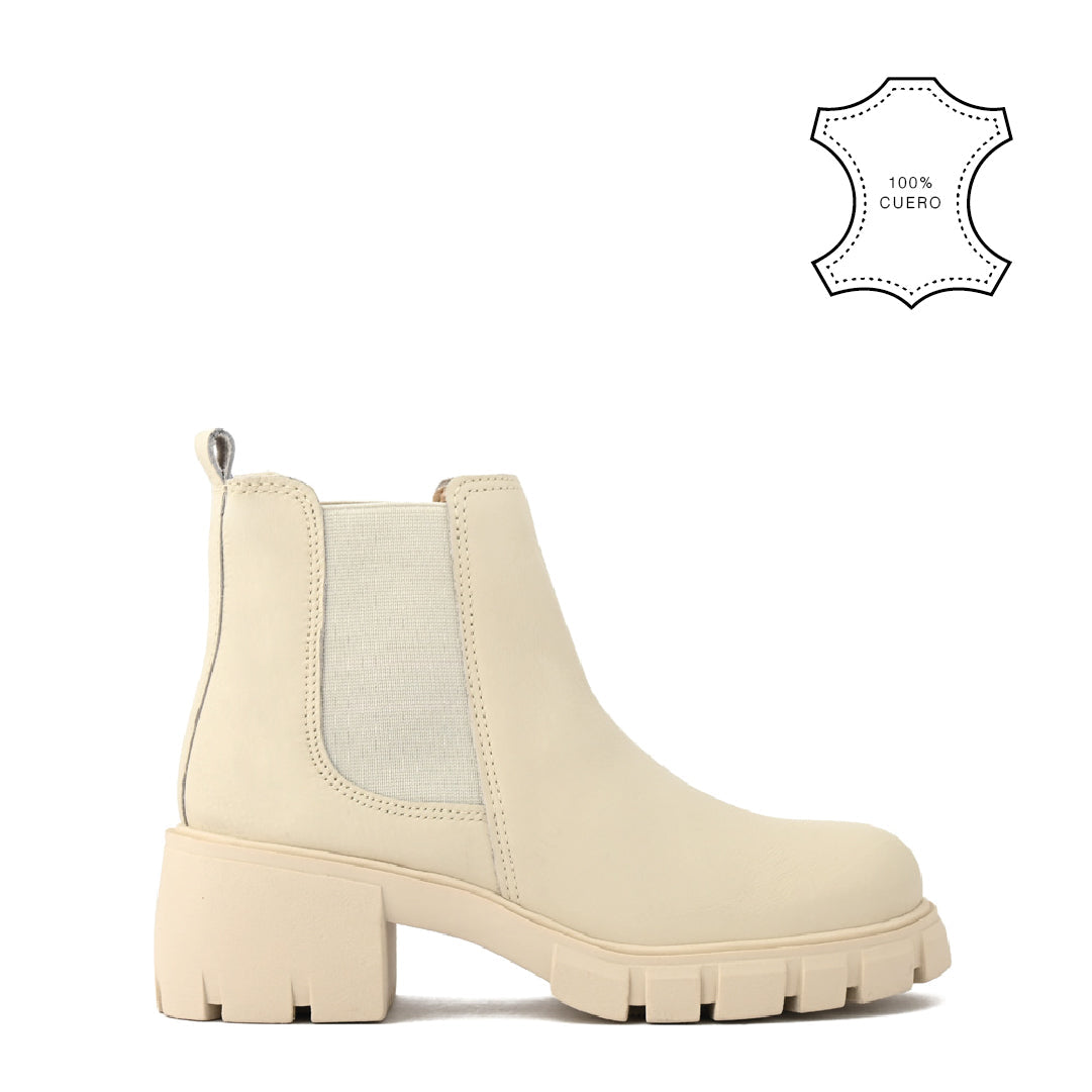 White nicole heel ankle boots