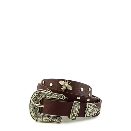 Burgundy odile belt