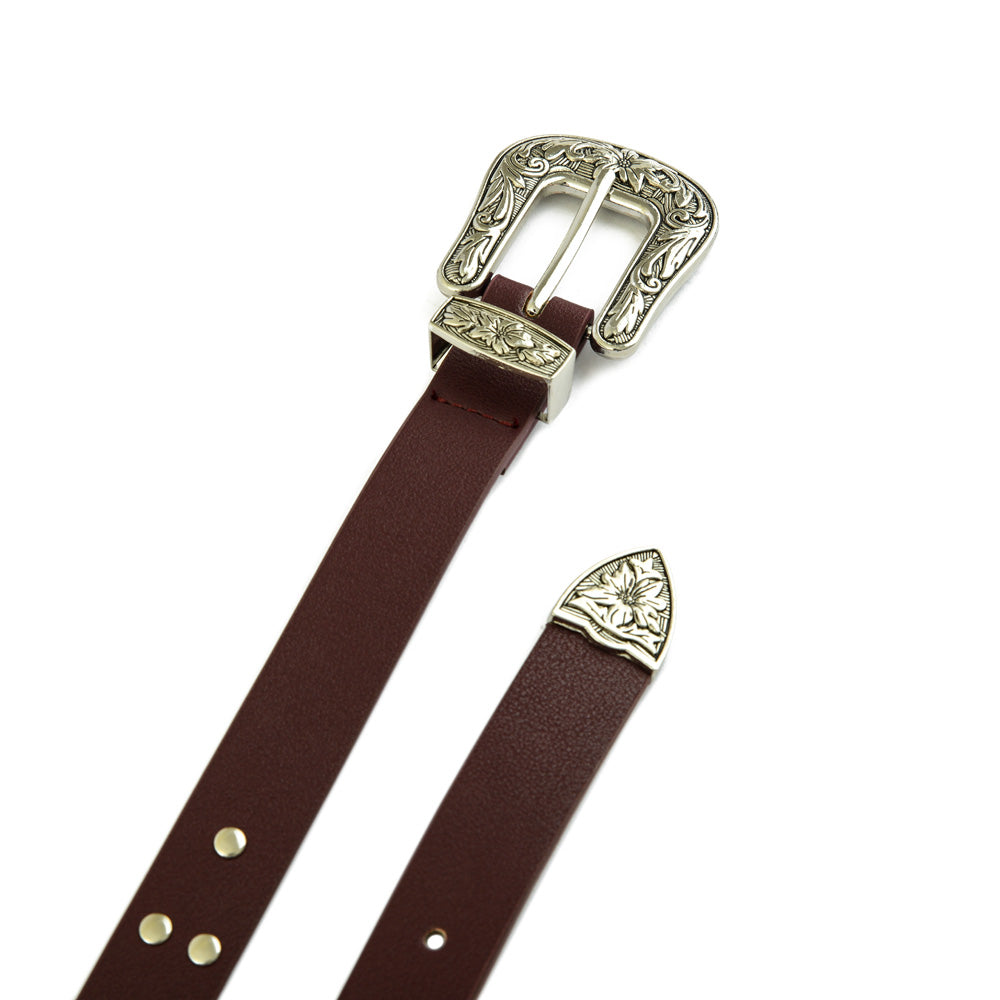 Burgundy odile belt