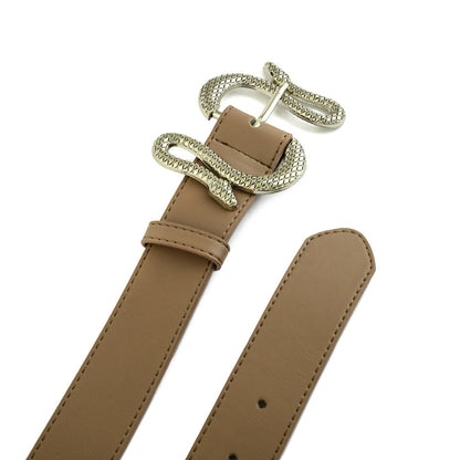 Taupe serpent belt