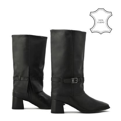 Black valerie heel boot